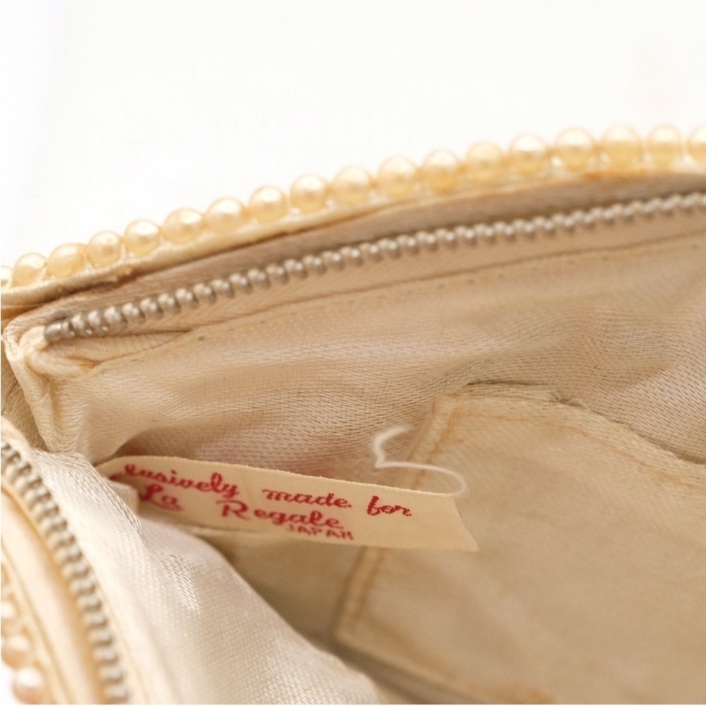 Vintage La Regale Beaded Pearl & Gold Art Deco Evening Clutch Parties & NYE - Picture 6 of 9